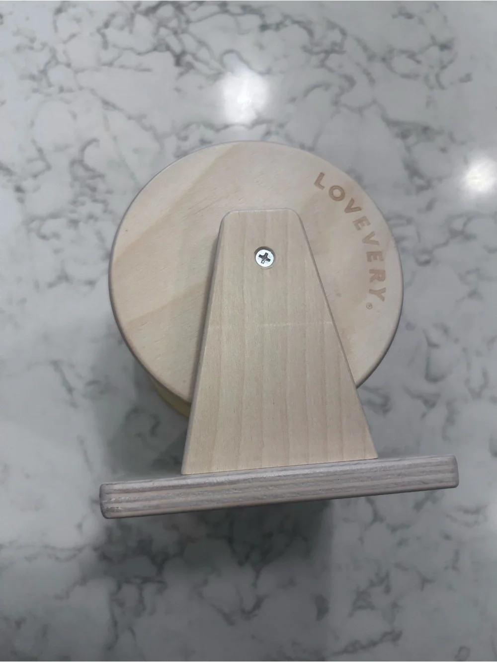 Lovevery Wooden Spinning Rainbow Sensory Rattle Montessori Baby Infant Toy